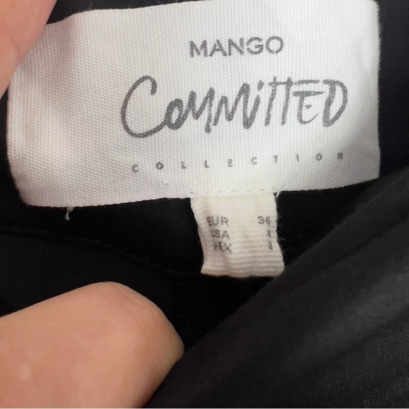 MANGO BLACK PALAZZO TROUSERS  size 4 - Picture 6 of 10